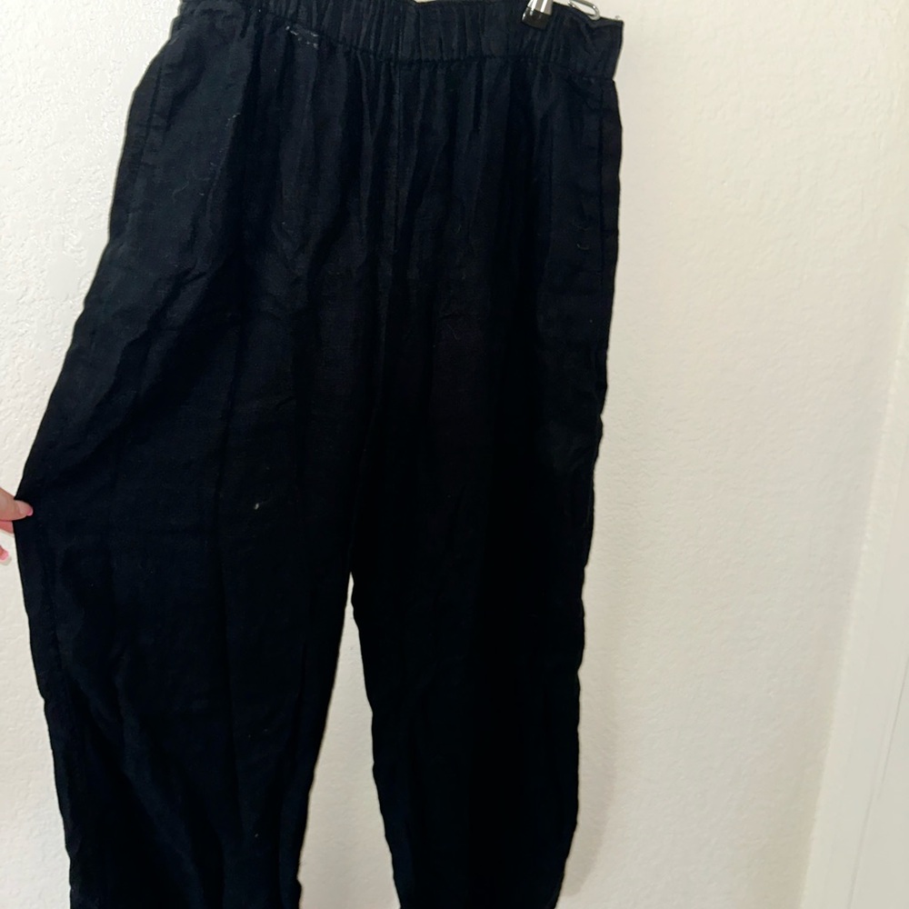 Abercrombie & Fitch Black linen pants